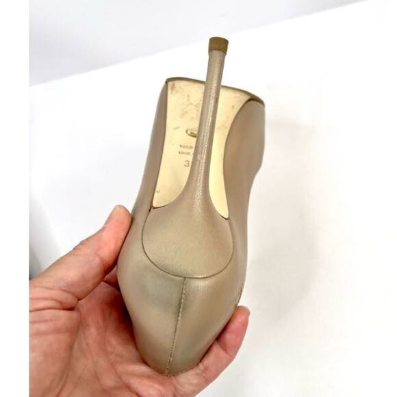 SERGIO ROSSI Beige Leather 4 Inch Heel Shoes Size 5 (EU 35.5) - Picture 10 of 12